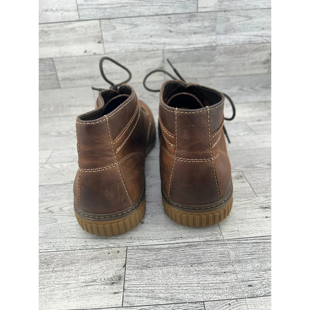 Johnston & Murphy Mens Brown Leather Chukka Boots Lace Up Shoes Size‎ 10.5